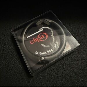NEW Clipa Instant Bag Hanger Matte Black, Purse Backpack Tote Shoulder Handbag